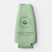 Eenvoudige Minimalistische Aangepaste Logo & Tekst Flesjeskoeler (Voorkant)