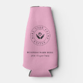 Eenvoudige Minimalistische Aangepaste Logo & Tekst Flesjeskoeler (Voorkant)