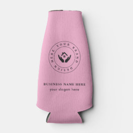 Eenvoudige Minimalistische Aangepaste Logo & Tekst Flesjeskoeler