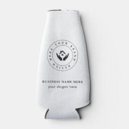 Eenvoudige Minimalistische Aangepaste Logo & Tekst Flesjeskoeler