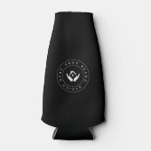 Eenvoudige Minimalistische Aangepaste Logo & Tekst Flesjeskoeler (Voorkant)