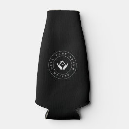 Eenvoudige Minimalistische Aangepaste Logo & Tekst Flesjeskoeler