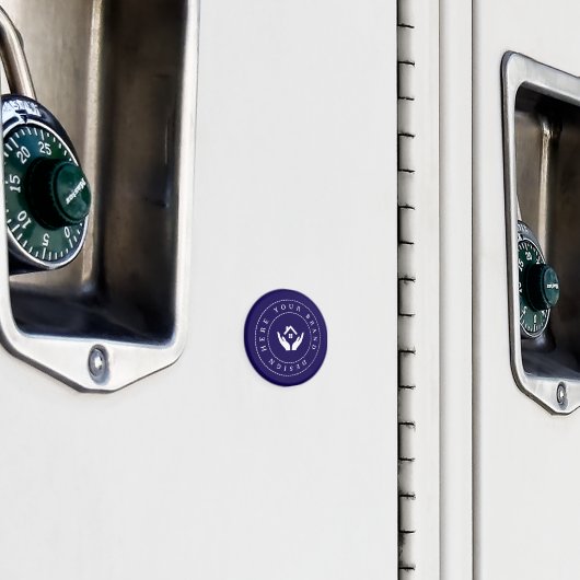 Eenvoudige Minimalistische Aangepaste Logo & Tekst Magneet (Insitu (Kluis))