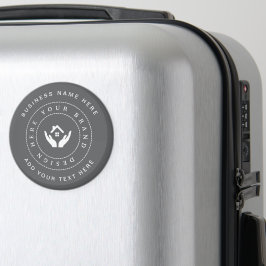 Eenvoudige Minimalistische Aangepaste Logo & Tekst Magneet