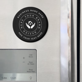 Eenvoudige Minimalistische Aangepaste Logo & Tekst Magneet