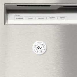 Eenvoudige Minimalistische Aangepaste Logo & Tekst Magneet