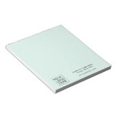 Eenvoudige Minimalistische Aangepaste Logo & Tekst Notitieblok (Schuin)