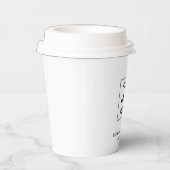 Eenvoudige Minimalistische Aangepaste Logo & Tekst Papieren Bekers (Rechts)