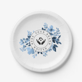 Eenvoudige Minimalistische Aangepaste Logo & Tekst Papieren Bordje