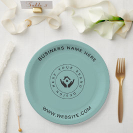 Eenvoudige Minimalistische Aangepaste Logo & Tekst Papieren Bordje