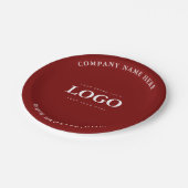 Eenvoudige Minimalistische Aangepaste Logo & Tekst Papieren Bordje (Gekanteld)