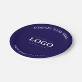 Eenvoudige Minimalistische Aangepaste Logo & Tekst Papieren Bordje (Gekanteld)