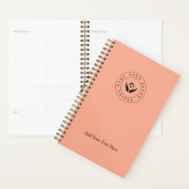 Eenvoudige Minimalistische Aangepaste Logo & Tekst Planner