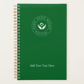 Eenvoudige Minimalistische Aangepaste Logo & Tekst Planner (Voorkant)