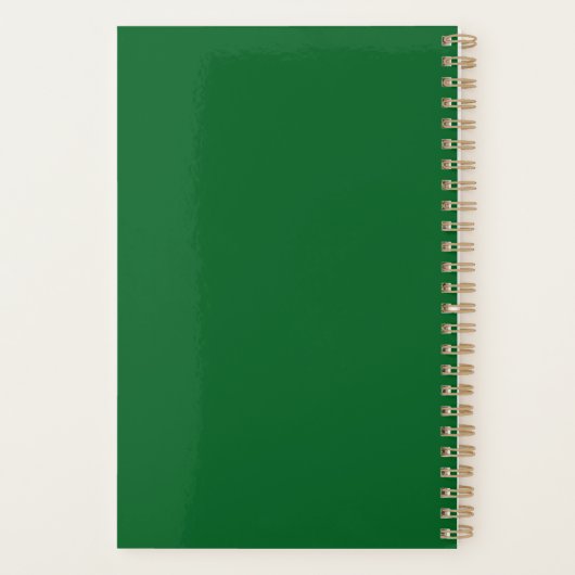 Eenvoudige Minimalistische Aangepaste Logo & Tekst Planner (Achterkant)