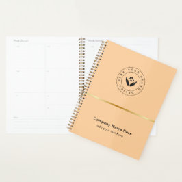 Eenvoudige Minimalistische Aangepaste Logo & Tekst Planner