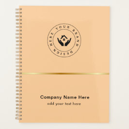 Eenvoudige Minimalistische Aangepaste Logo & Tekst Planner