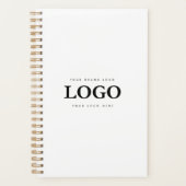 Eenvoudige Minimalistische Aangepaste Logo & Tekst Planner (Voorkant)