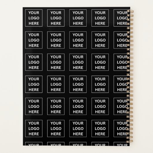 Eenvoudige Minimalistische Aangepaste Logo & Tekst Planner (Achterkant)