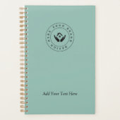 Eenvoudige Minimalistische Aangepaste Logo & Tekst Planner (Voorkant)