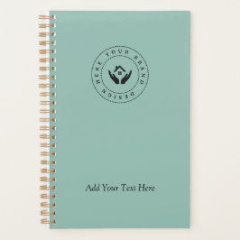Eenvoudige Minimalistische Aangepaste Logo & Tekst Planner