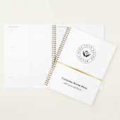 Eenvoudige Minimalistische Aangepaste Logo & Tekst Planner (Display)