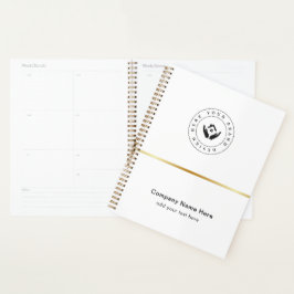Eenvoudige Minimalistische Aangepaste Logo & Tekst Planner