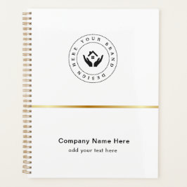 Eenvoudige Minimalistische Aangepaste Logo & Tekst Planner