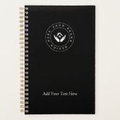 Eenvoudige Minimalistische Aangepaste Logo & Tekst Planner (Voorkant)