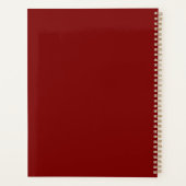 Eenvoudige Minimalistische Aangepaste Logo & Tekst Planner (Achterkant)