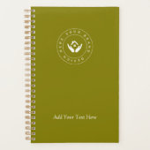 Eenvoudige Minimalistische Aangepaste Logo & Tekst Planner (Voorkant)