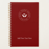 Eenvoudige Minimalistische Aangepaste Logo & Tekst Planner (Voorkant)