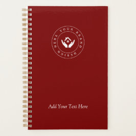 Eenvoudige Minimalistische Aangepaste Logo & Tekst Planner