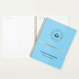 Eenvoudige Minimalistische Aangepaste Logo & Tekst Planner