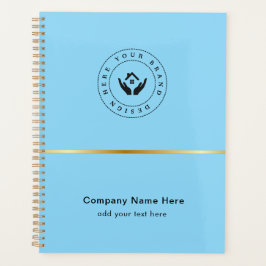 Eenvoudige Minimalistische Aangepaste Logo & Tekst Planner