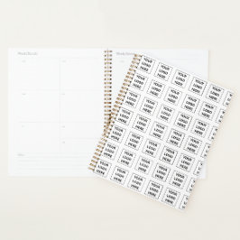 Eenvoudige Minimalistische Aangepaste Logo & Tekst Planner