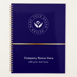 Eenvoudige Minimalistische Aangepaste Logo & Tekst Planner