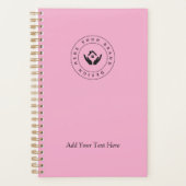 Eenvoudige Minimalistische Aangepaste Logo & Tekst Planner (Voorkant)