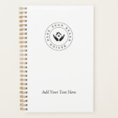 Eenvoudige Minimalistische Aangepaste Logo & Tekst Planner (Voorkant)