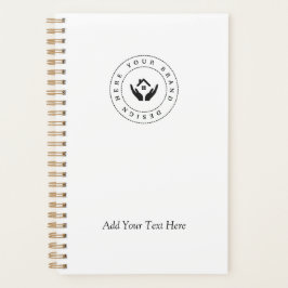 Eenvoudige Minimalistische Aangepaste Logo & Tekst Planner