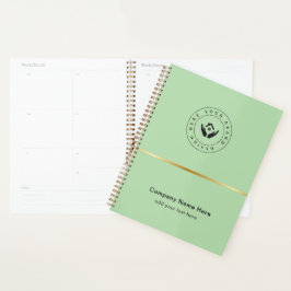 Eenvoudige Minimalistische Aangepaste Logo & Tekst Planner