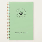 Eenvoudige Minimalistische Aangepaste Logo & Tekst Planner (Voorkant)