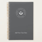 Eenvoudige Minimalistische Aangepaste Logo & Tekst Planner (Voorkant)