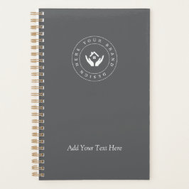 Eenvoudige Minimalistische Aangepaste Logo & Tekst Planner