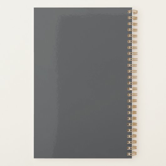 Eenvoudige Minimalistische Aangepaste Logo & Tekst Planner (Achterkant)