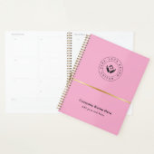 Eenvoudige Minimalistische Aangepaste Logo & Tekst Planner (Display)