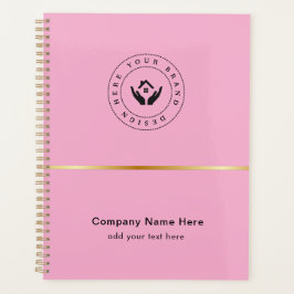 Eenvoudige Minimalistische Aangepaste Logo & Tekst Planner