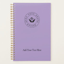 Eenvoudige Minimalistische Aangepaste Logo & Tekst Planner