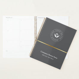 Eenvoudige Minimalistische Aangepaste Logo & Tekst Planner