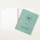Eenvoudige Minimalistische Aangepaste Logo & Tekst Planner (Display)